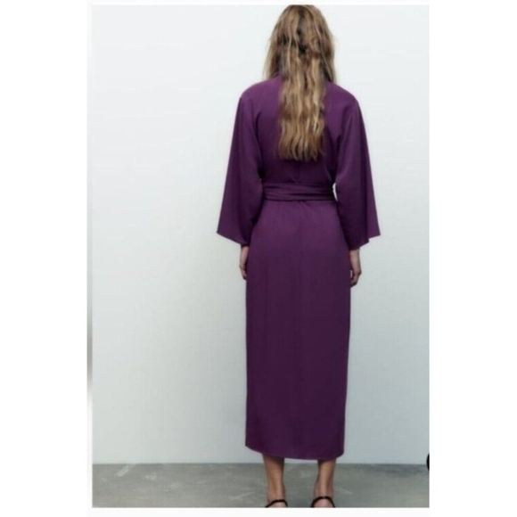 Zara side button mock neck midi dress Size S - Picture 6 of 15